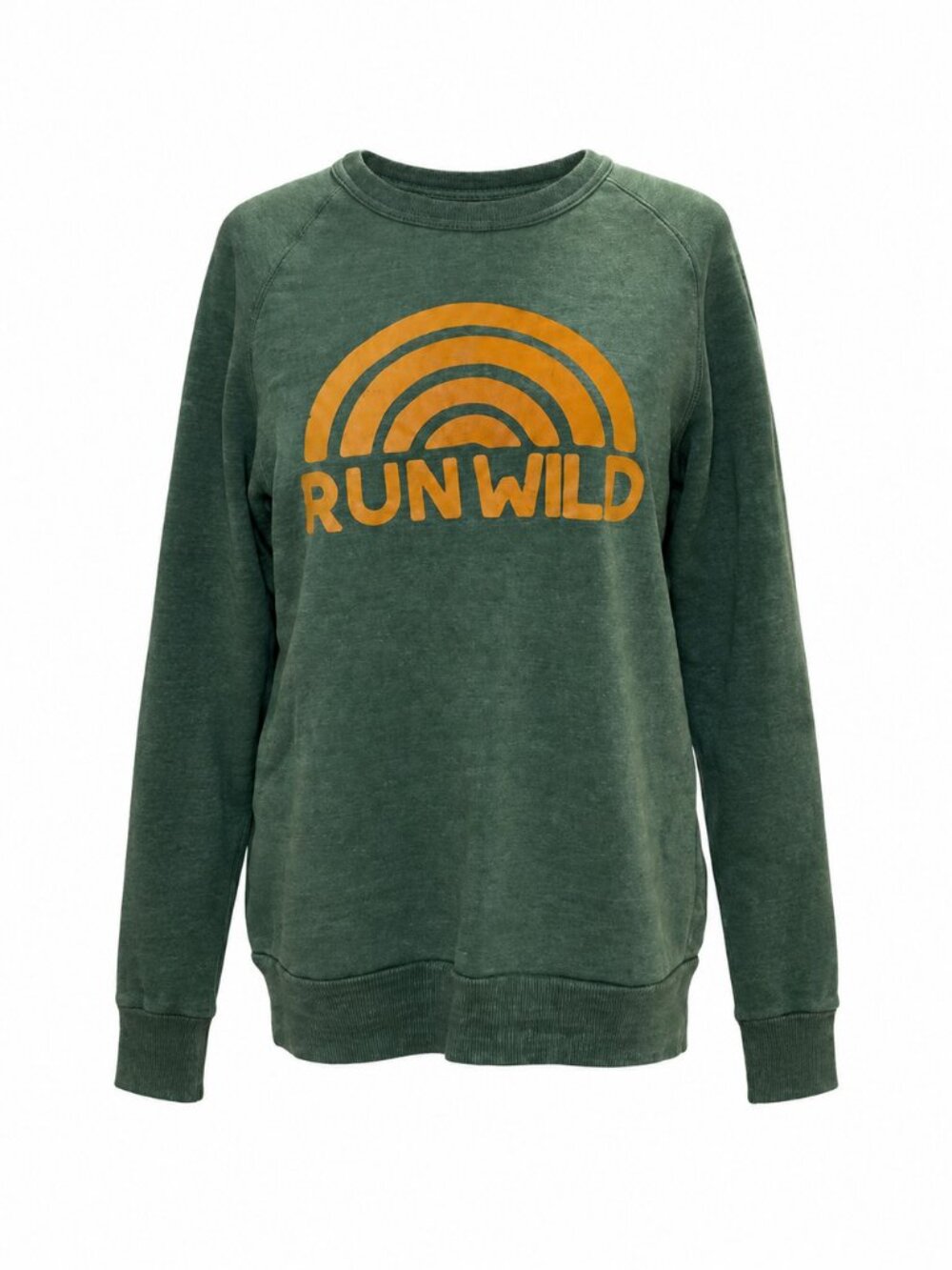 Lucky Brand Green "Run Wild" Graphic Sweatshirt